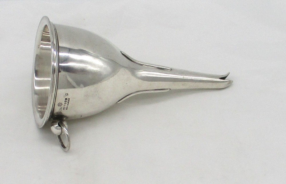 Late 19th Century Silver Plated Wine Funnel by William Hutton