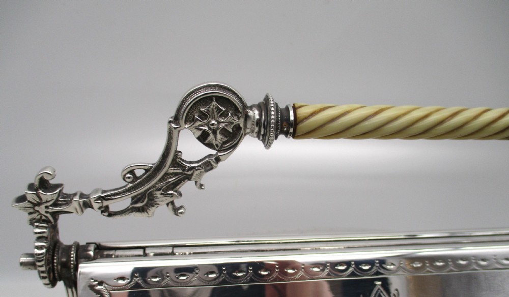 Fine Silver Plated Biscuit Box by Roberts & Belk 1879 View VI