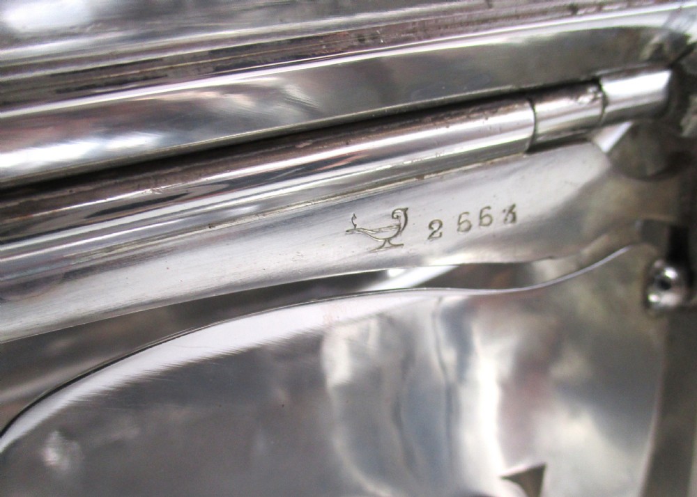 Fine Silver Plated Biscuit Box by Roberts & Belk 1879 View X