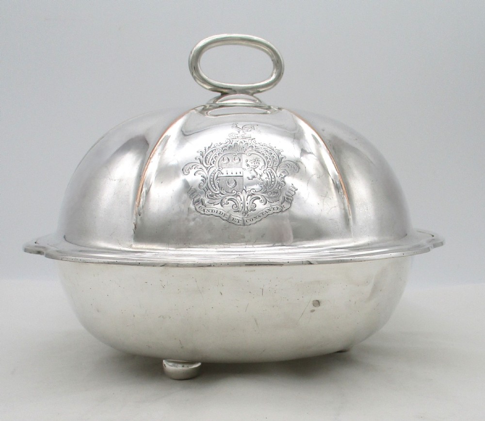 Large Domed Old Sheffield Plated Serving Tureen - Earl of Coventry