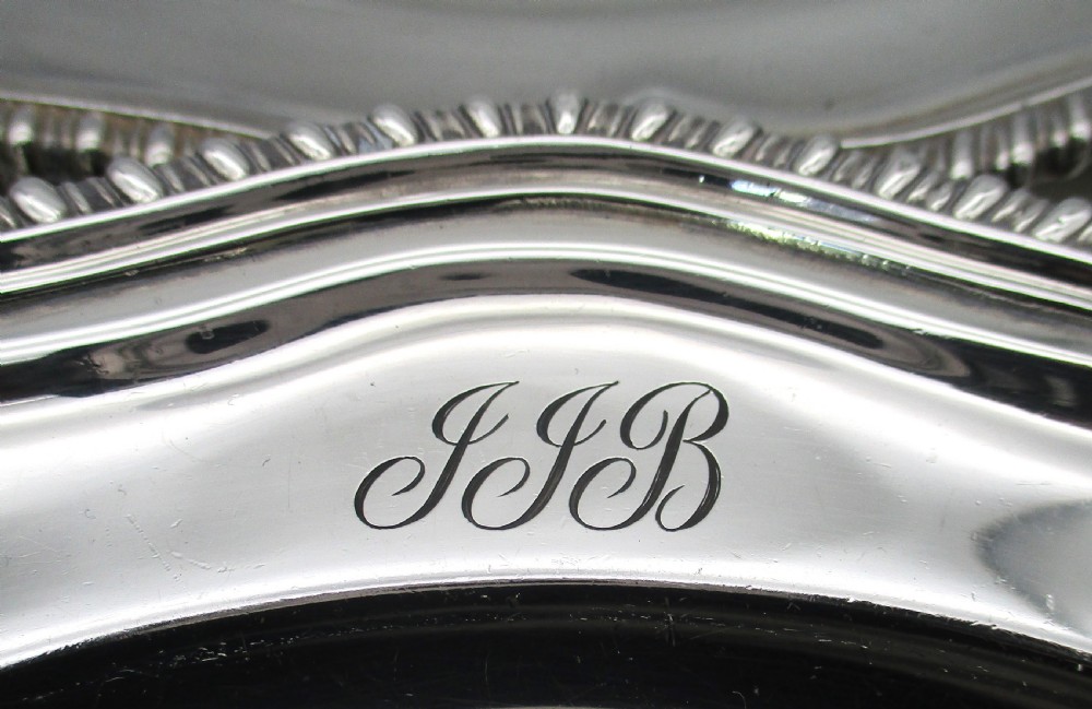Rare Set of 12 Old Sheffield Plated Dinner Plates View V