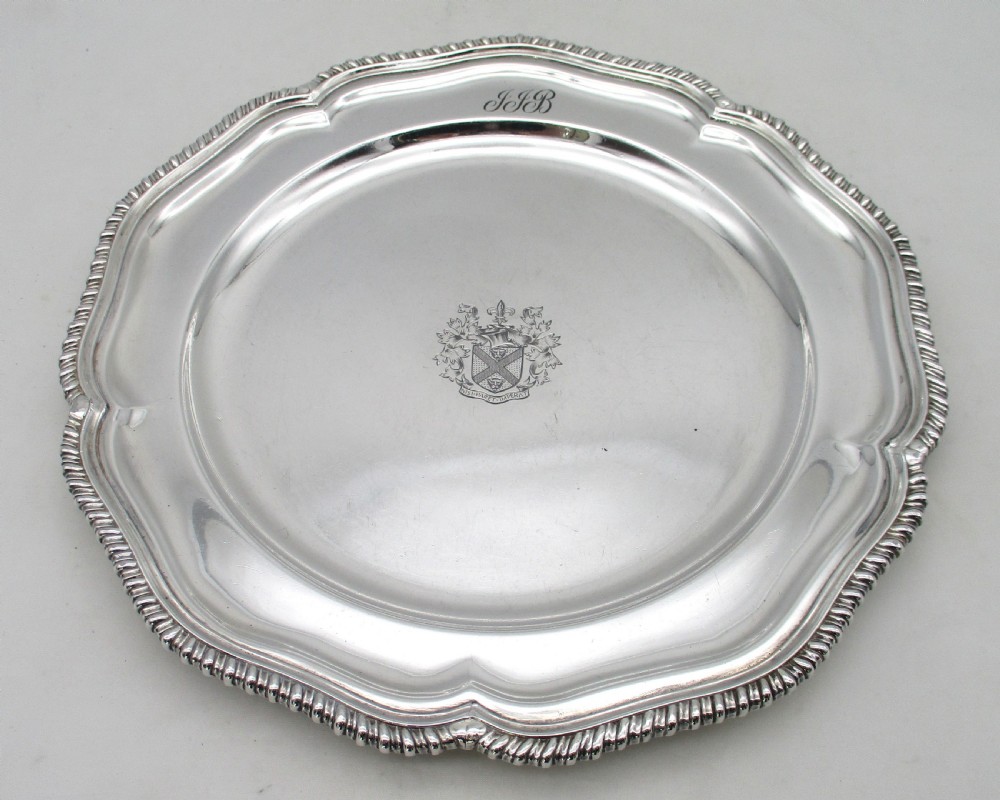 Rare Set of 12 Old Sheffield Plated Dinner Plates View VIII