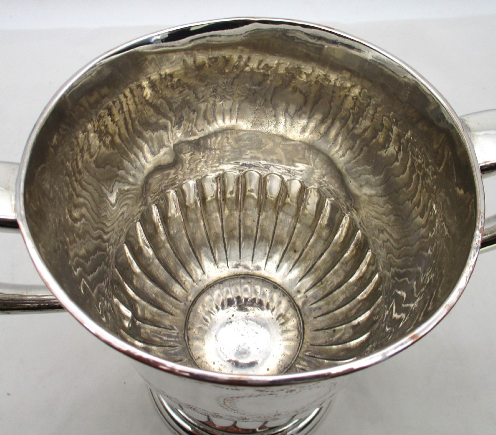 Good Large Old Sheffield Plated Loving Cup View V