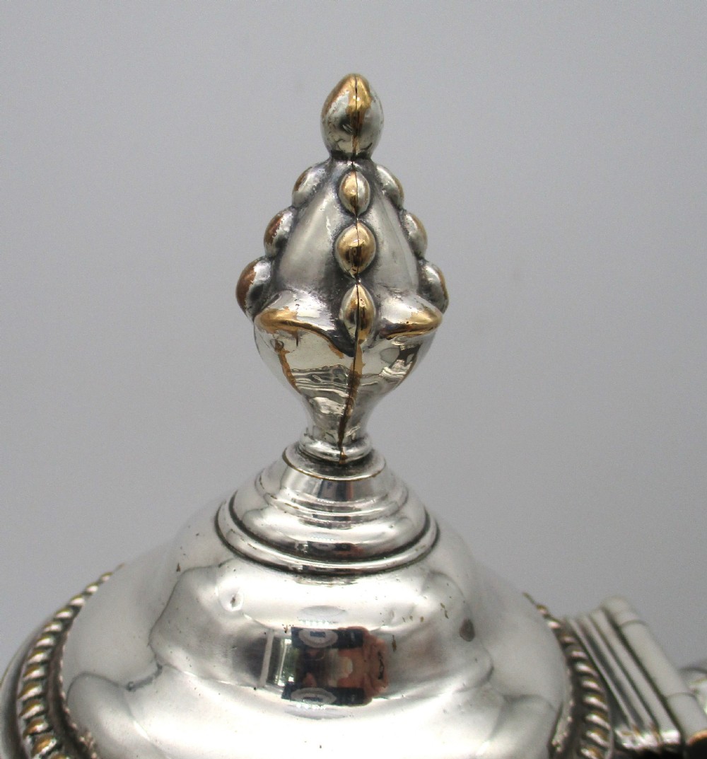 Tall 18th Century Old Sheffield Plated Coffee Pot View III