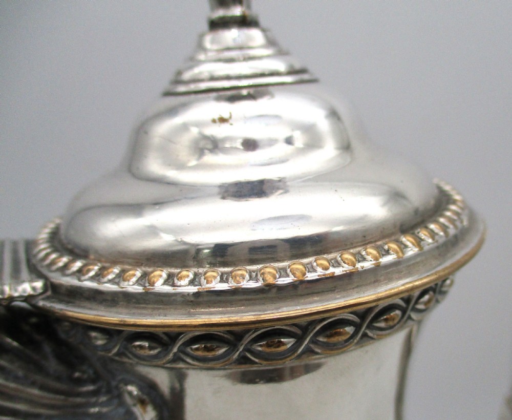 Tall 18th Century Old Sheffield Plated Coffee Pot View VIII