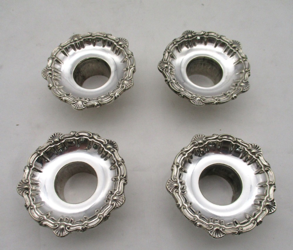 Set of 4 late 19th Century Silver Plated Chamber Candlesticks View VIII