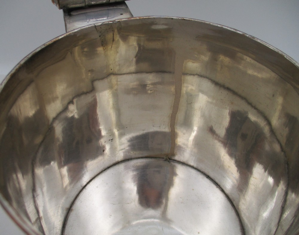 Large Old Sheffield Plated Lidded Tankard c1800 View VI