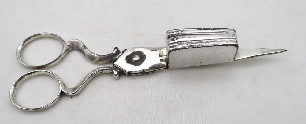 Good Old Sheffield Plated Chamber Candlestick c1800 with Snips View V