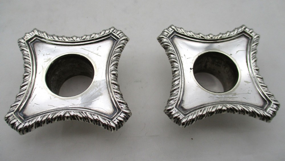 Small Pair of Silver Plated Column Candlesticks by Thomas Bradbury View VI