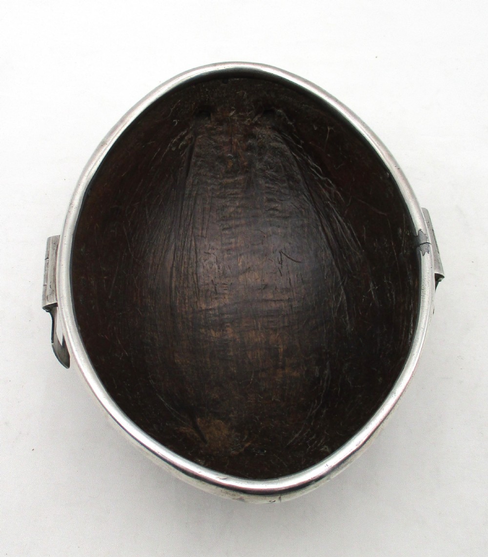 Rare 18th Century Coconut Bowl with Old Sheffield Plate Mounts View III