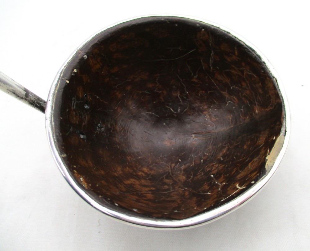 Rare 18th Century Coconut & Old Sheffield Plate Punch Ladle View VI