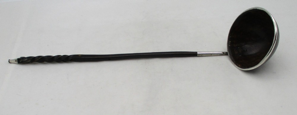 Rare 18th Century Coconut & Old Sheffield Plate Punch Ladle View VII