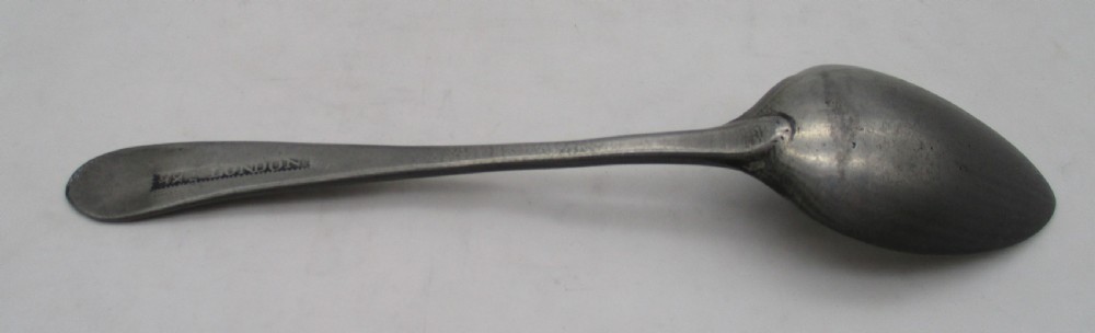 Rare Set of 6 Pewter Serving Spoons c1800 View VI