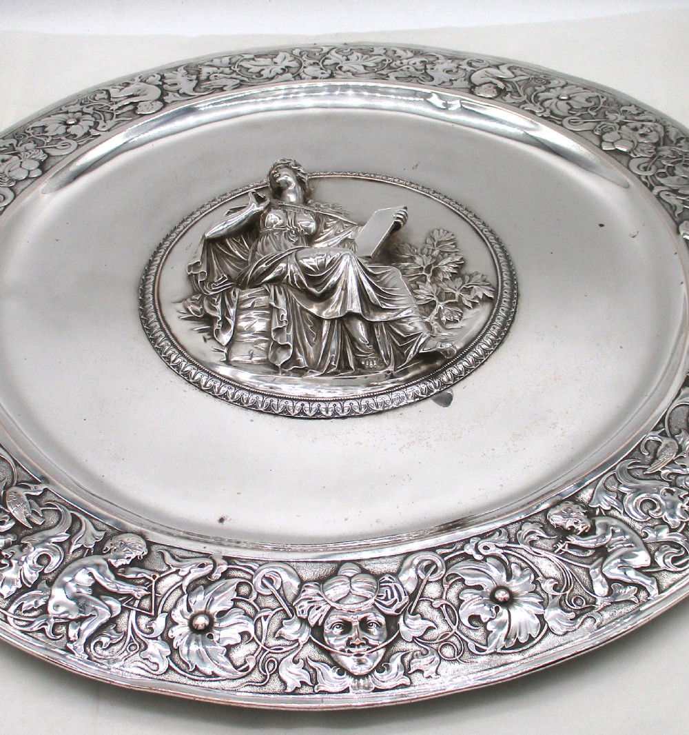 Very Large Silver Plated Wall Hanging Charger 20