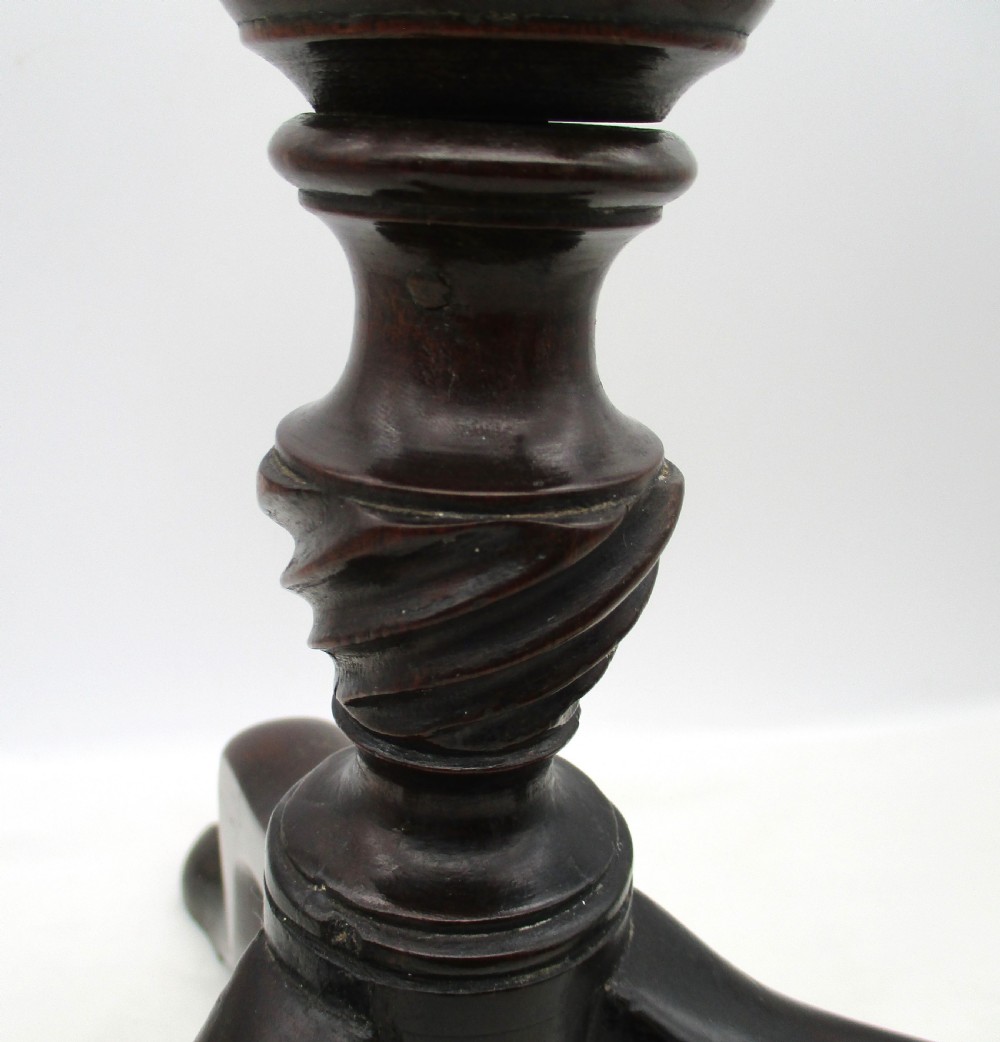 Fine Rotating Georgian Mahogany Treen Fire Side Stand / Fire Cat View III