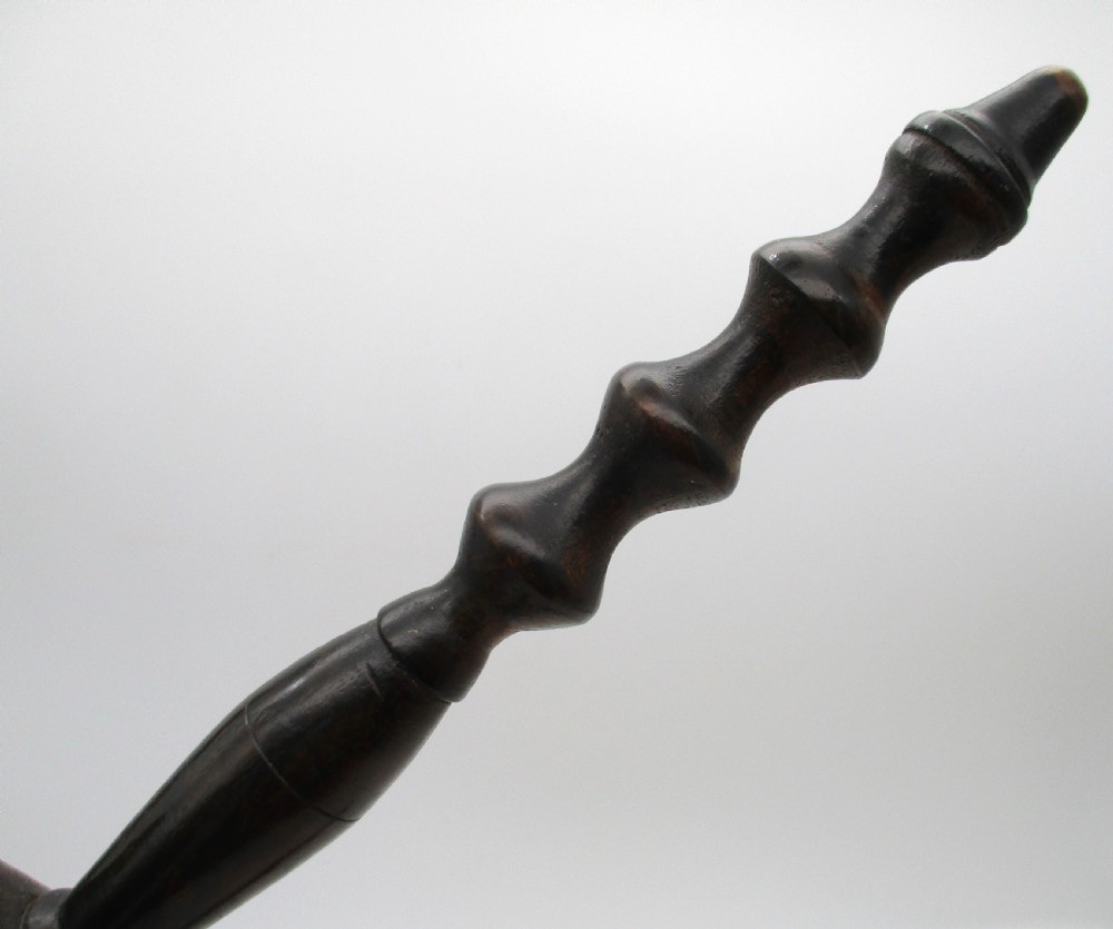 Fine Rotating Georgian Mahogany Treen Fire Side Stand / Fire Cat View IX