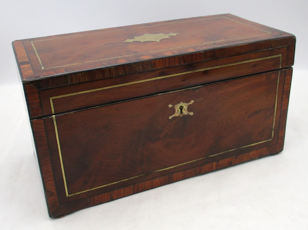 Fine Large Georgian Yew Wood Tea Caddy View III