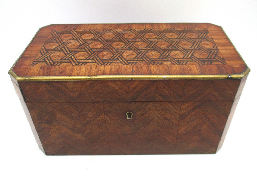 Louis Philippe French Kingwood Tea Caddy c1840