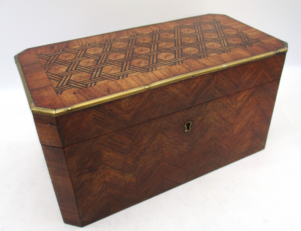 Louis Philippe French Kingwood Tea Caddy c1840 View IV