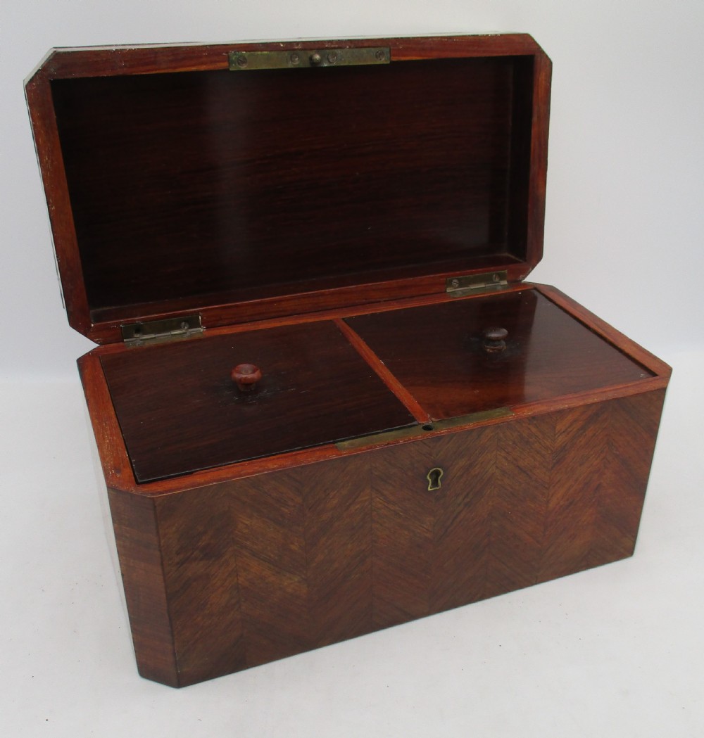 Louis Philippe French Kingwood Tea Caddy c1840 View V