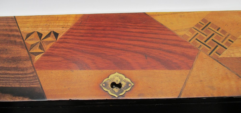 Small Ladies Japanese Marquetry Writing Slope c1920 View IV