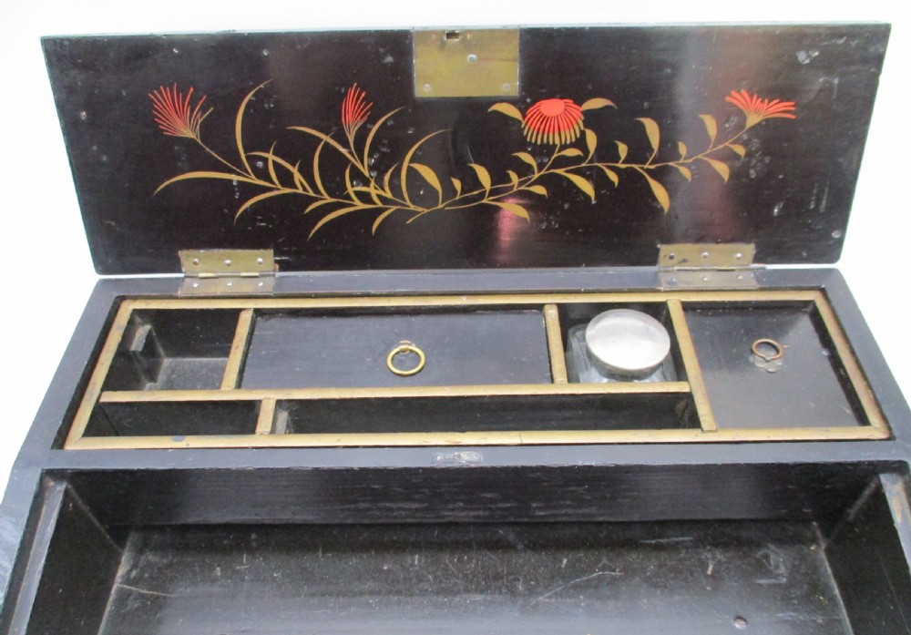 Small Ladies Japanese Marquetry Writing Slope c1920 View V