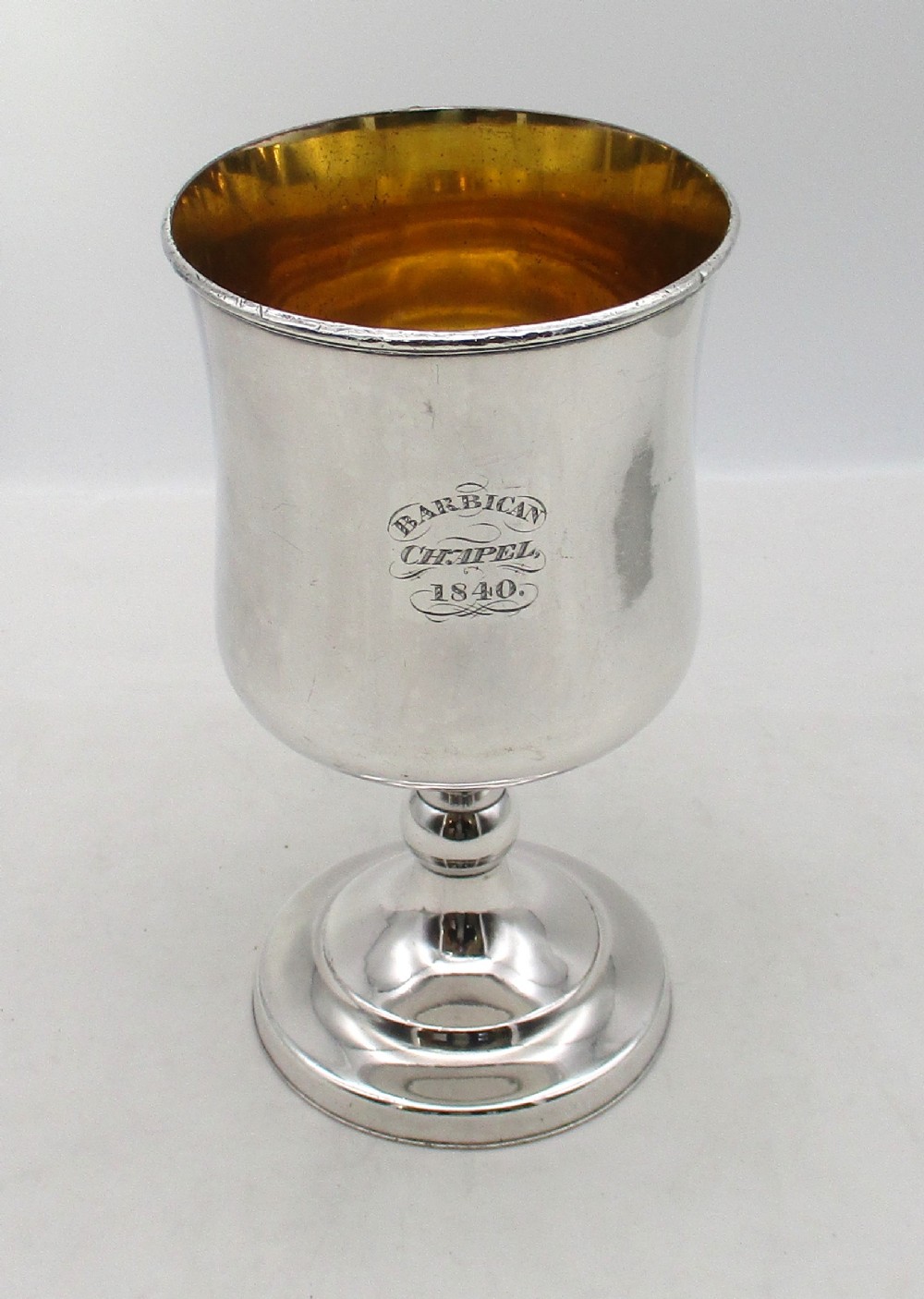 Large Old Sheffield Plated Communion Chalice 1840