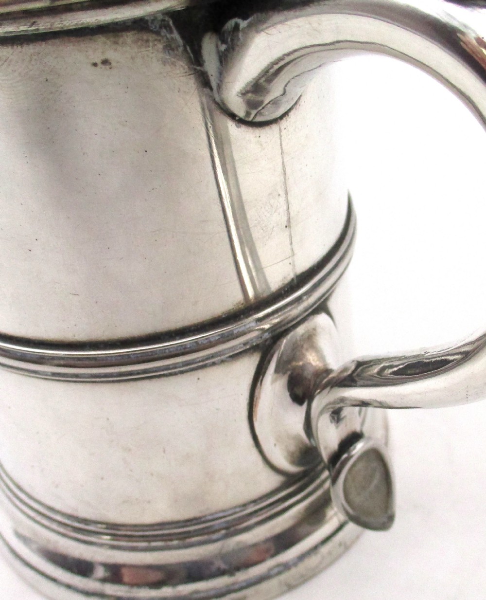 Rare Old Sheffield Plated Lidded 1/2 Pint Child's Tankard View VIII
