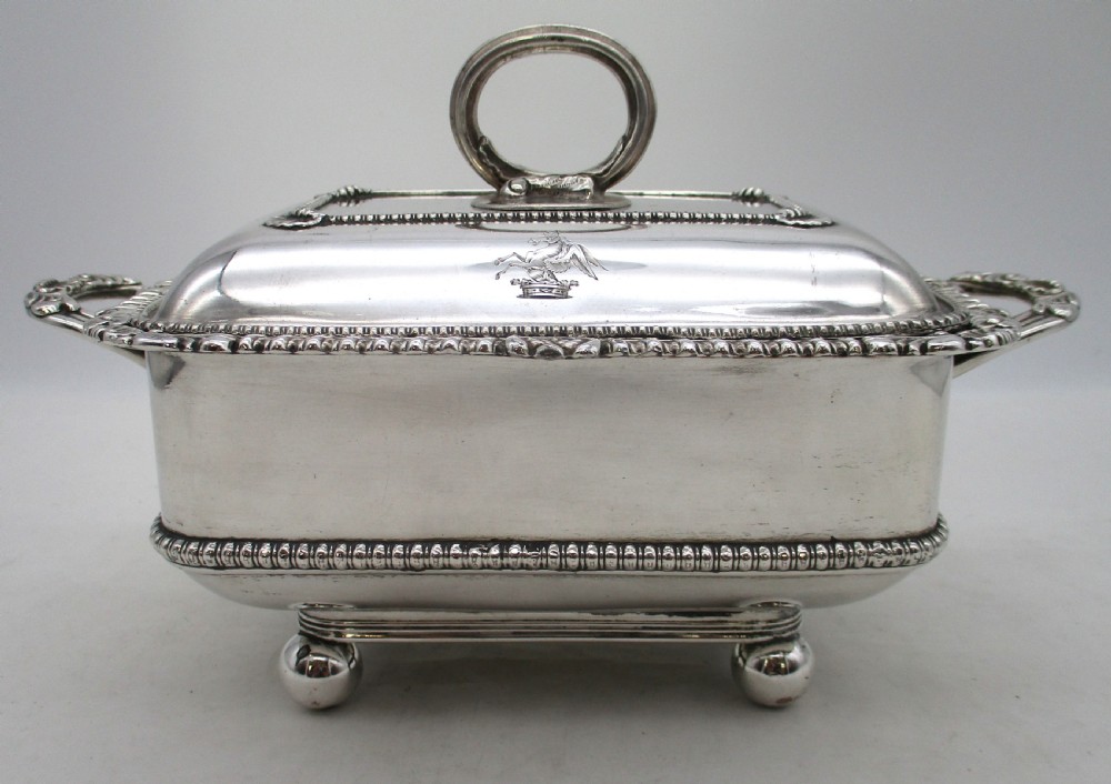 A Good Old Sheffield Plated Sauce Tureen with Scottish Silver Handle View III