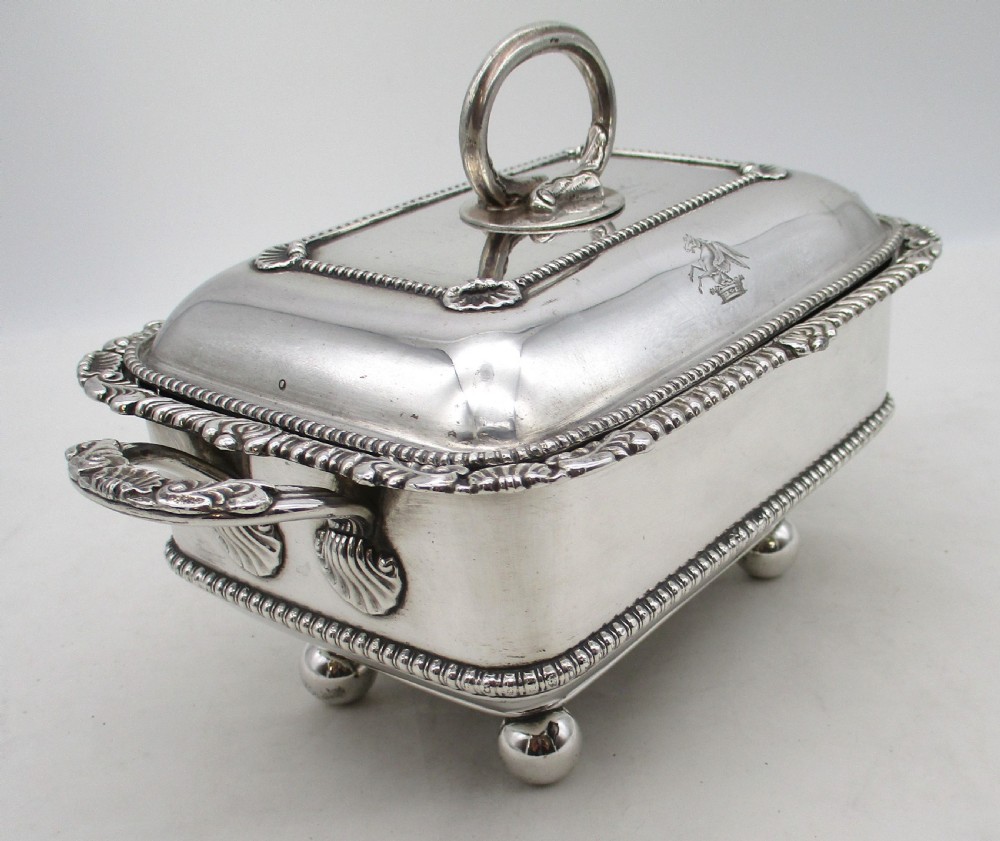 A Good Old Sheffield Plated Sauce Tureen with Scottish Silver Handle View VI