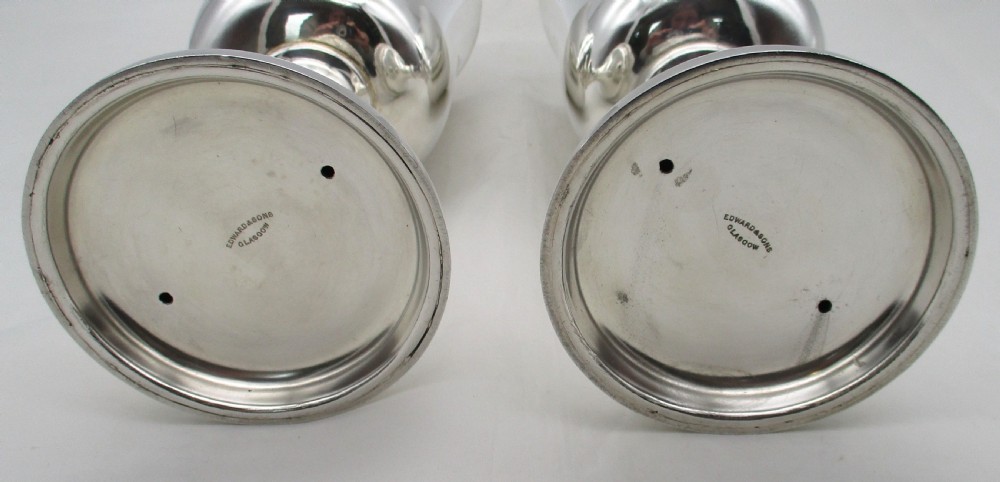 A Good Large Pair of Silver Plated Communion Chalices by Edward & Sons, Glasgow View V