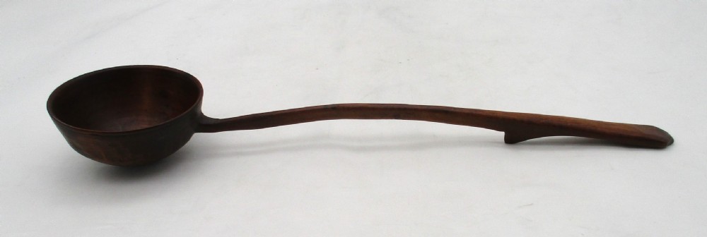 Rare 18th Century Welsh Treen Ladle 27cm View II