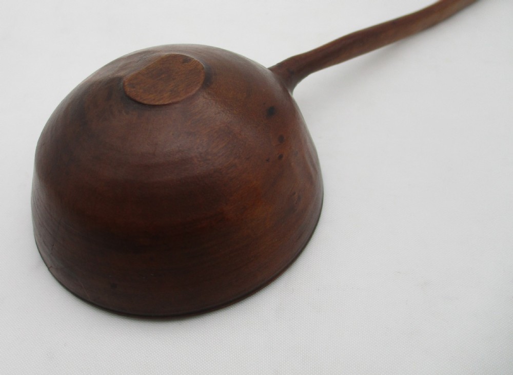 Rare 18th Century Welsh Treen Ladle 27cm View IV