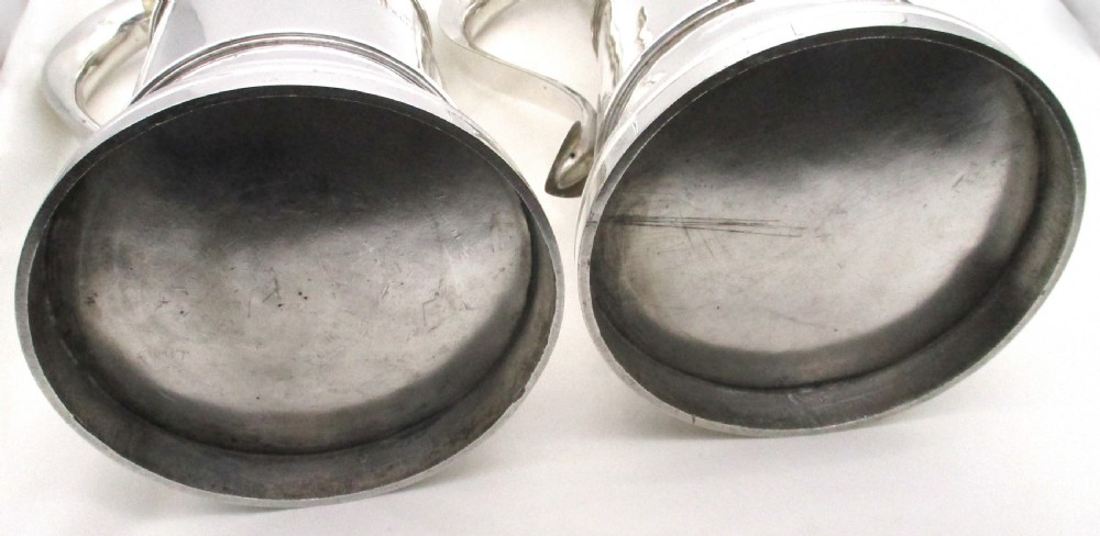 Fine Pair of 19th Century Silver Plated Communion Flagons View IX