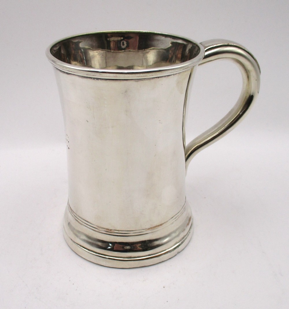 Half Pint Old Sheffield Plated Tankard c1830 View II