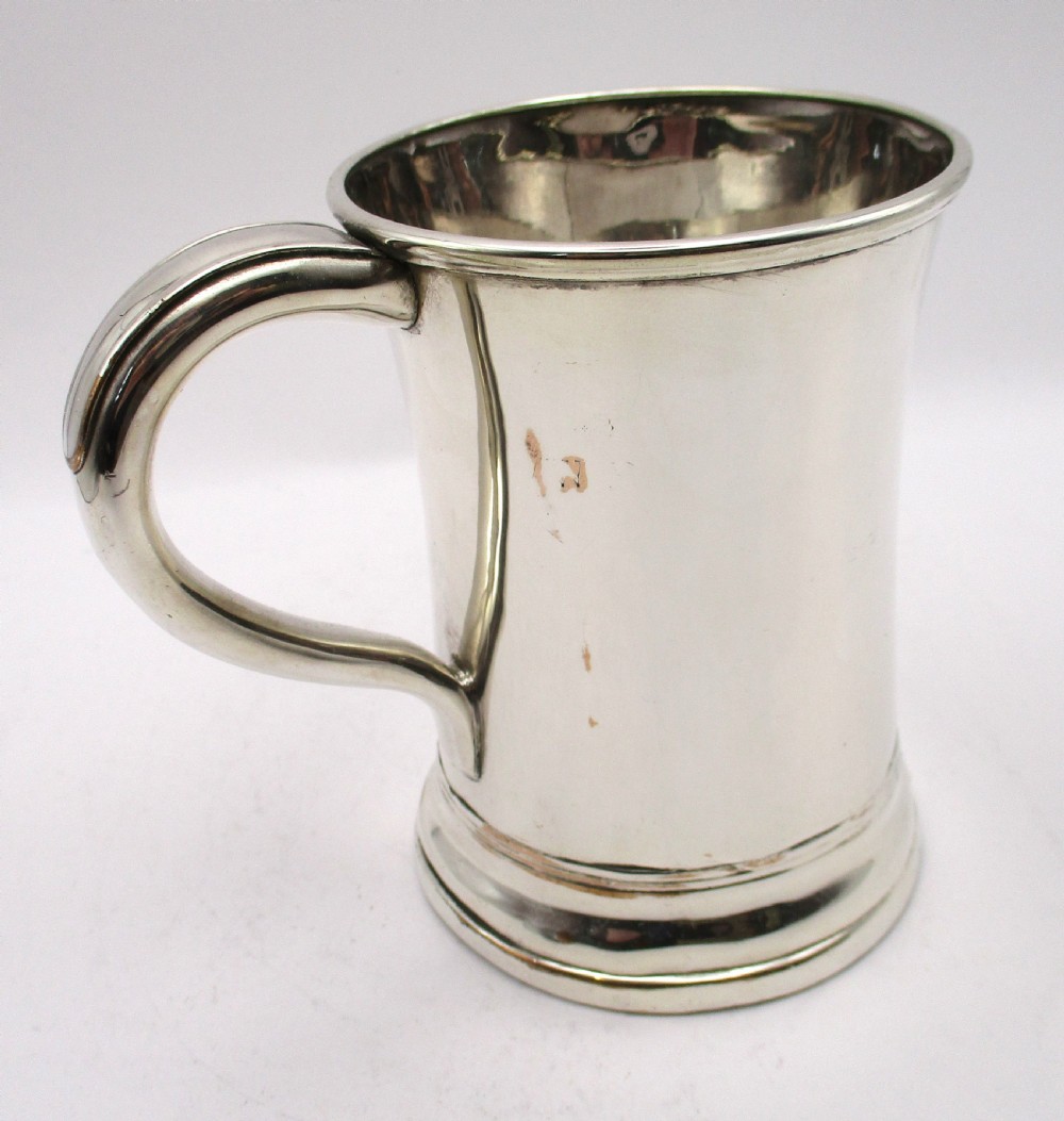 Half Pint Old Sheffield Plated Tankard c1830 View IV