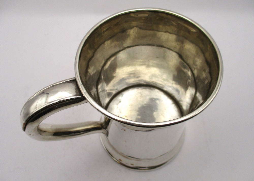 Half Pint Old Sheffield Plated Tankard c1830 View V