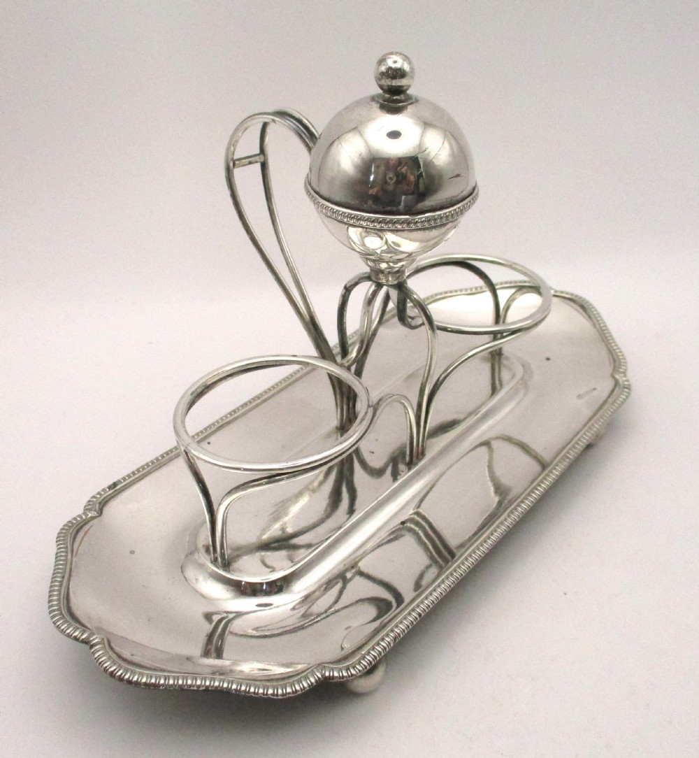 Rare Small 18th Century Old Sheffield Plated Ink Stand View III