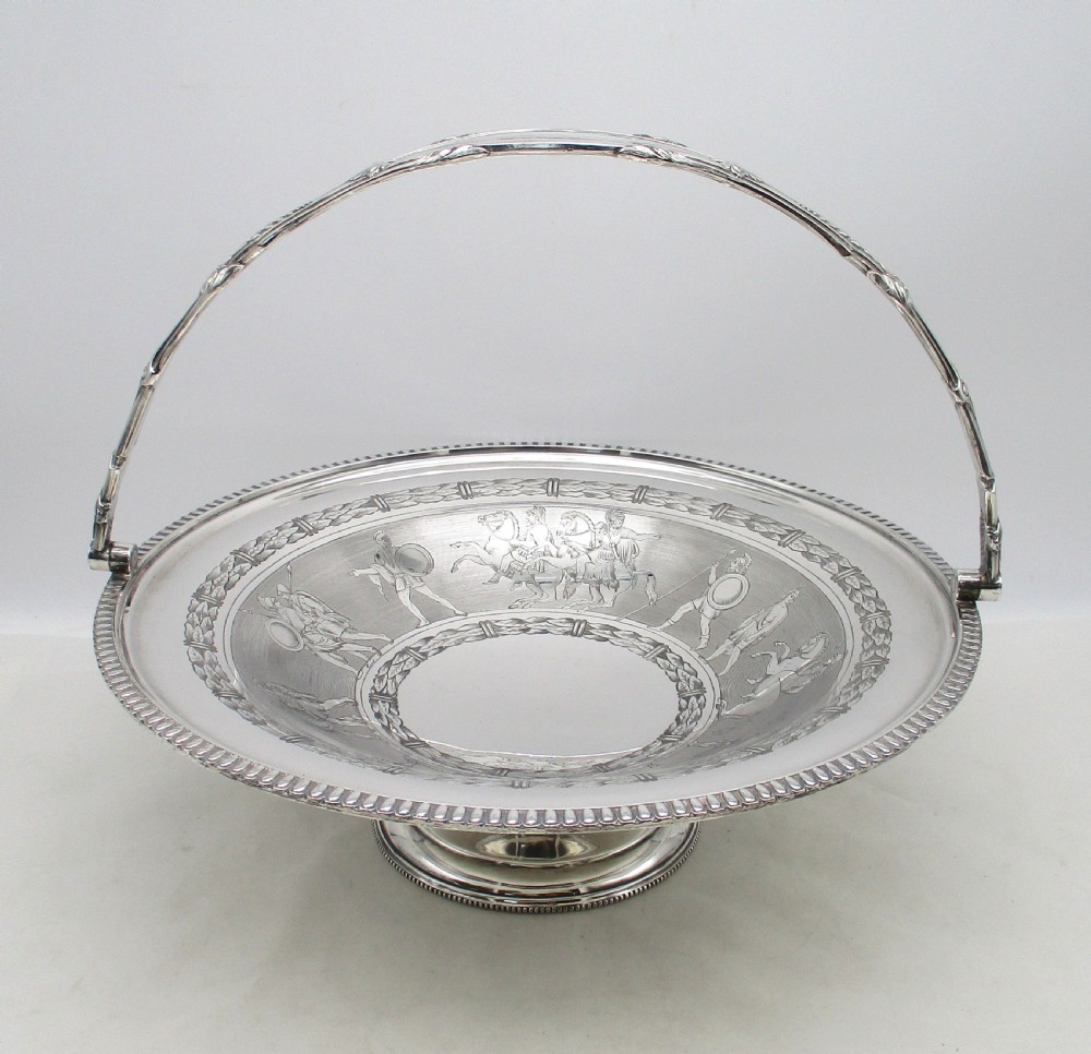 Fine Neo Classical Silver Plated Bread Basket by Roberts & Belk
