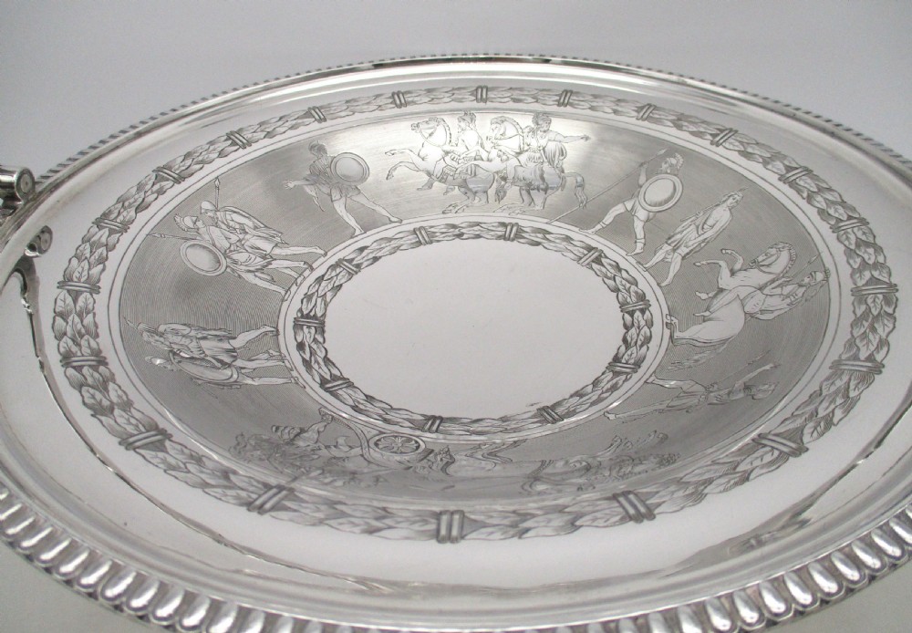 Fine Neo Classical Silver Plated Bread Basket by Roberts & Belk View II