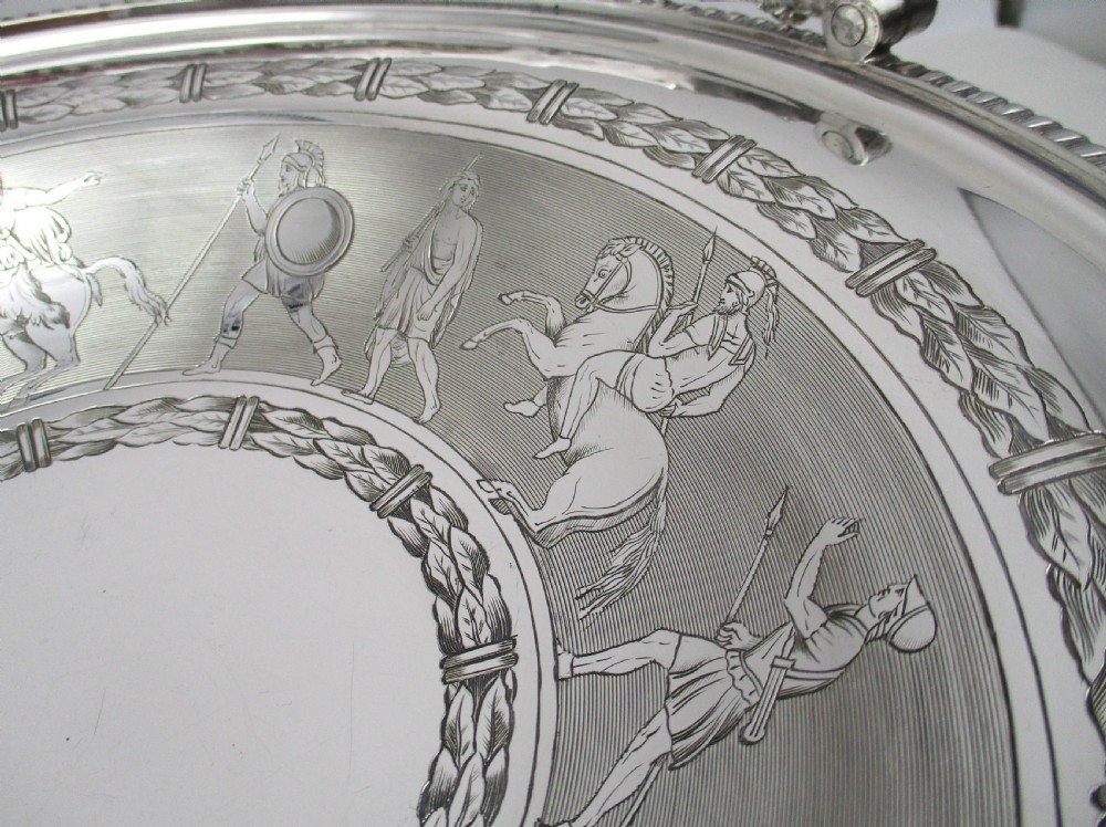 Fine Neo Classical Silver Plated Bread Basket by Roberts & Belk View III