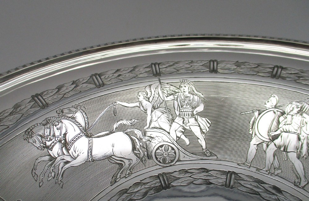 Fine Neo Classical Silver Plated Bread Basket by Roberts & Belk View V