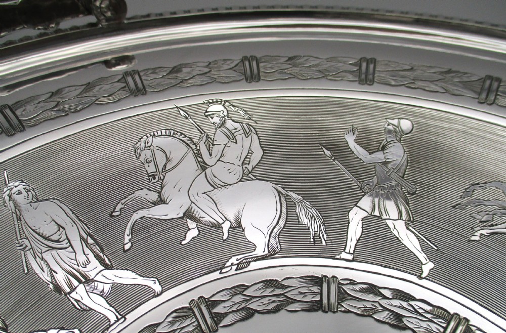 Fine Neo Classical Silver Plated Bread Basket by Roberts & Belk View VI