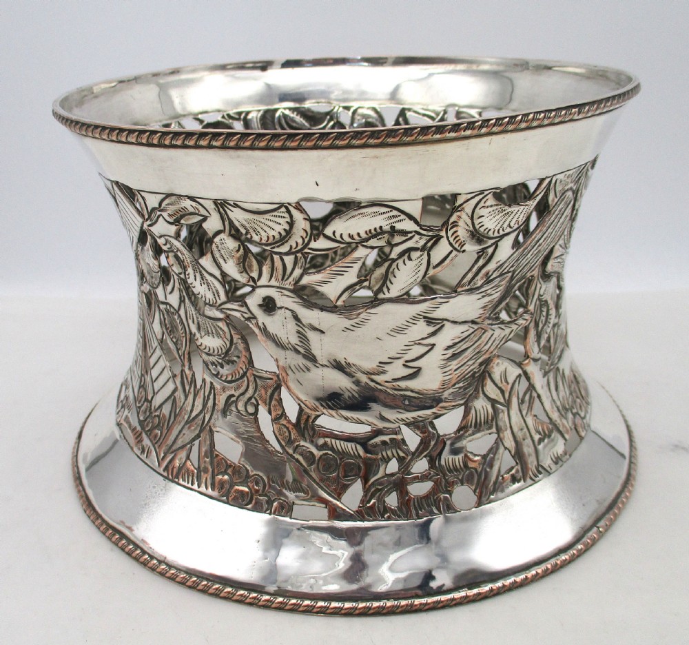 Rare 18th Century Old Sheffield Plated Dish Ring / Potato Ring View V