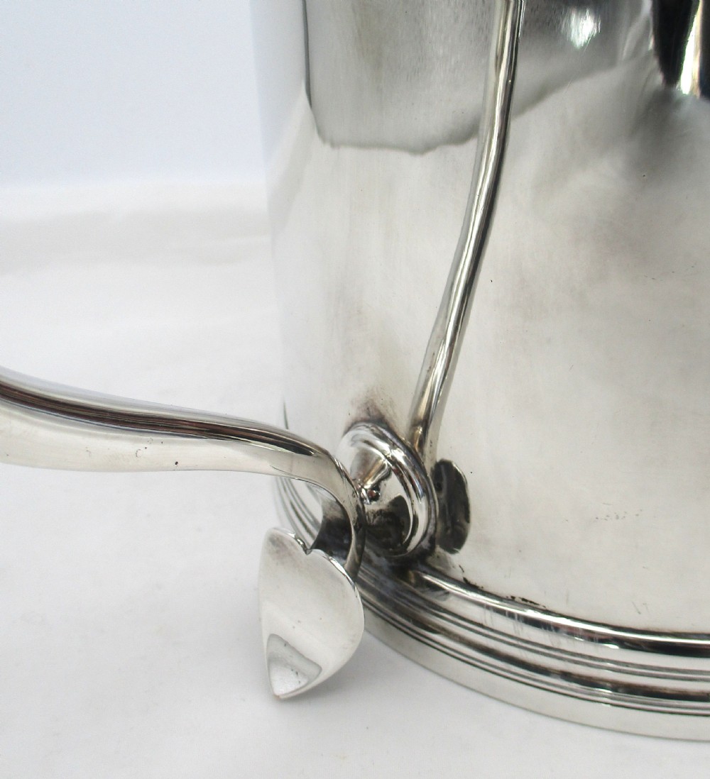 Very Large Silver Plated Tankard in the Queen Anne Style View IV