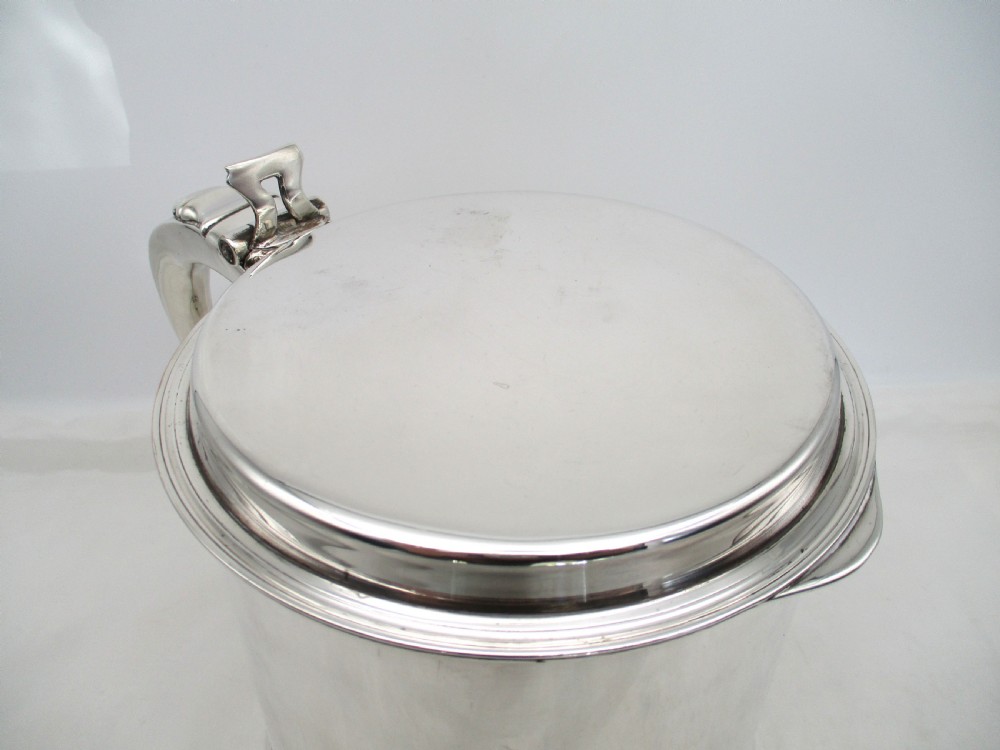 Very Large Silver Plated Tankard in the Queen Anne Style View VI