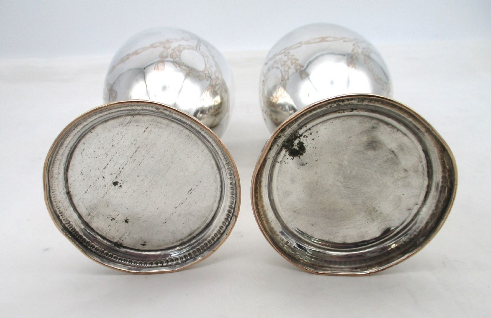 Fine Pair of 18th Century Old Sheffield Plated Wine Goblets View V