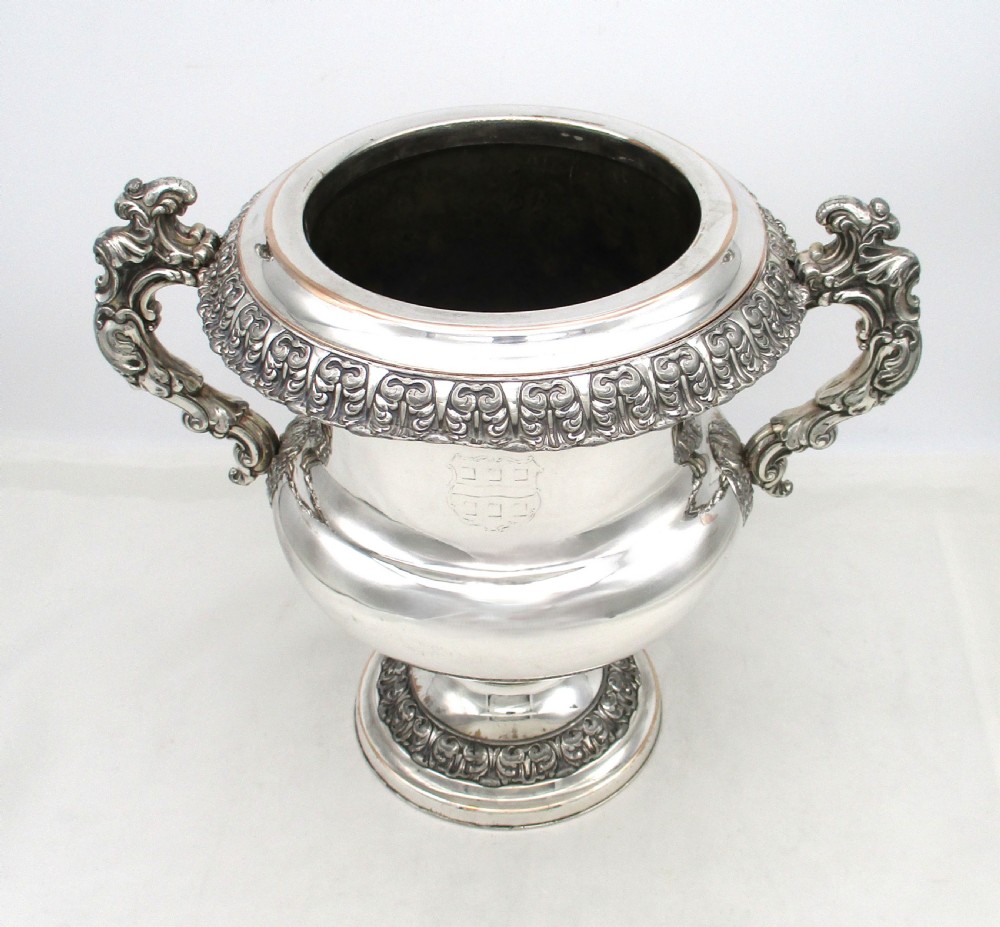 Fine Pair of Old Sheffield Plated Wine Coolers c1820 View VII