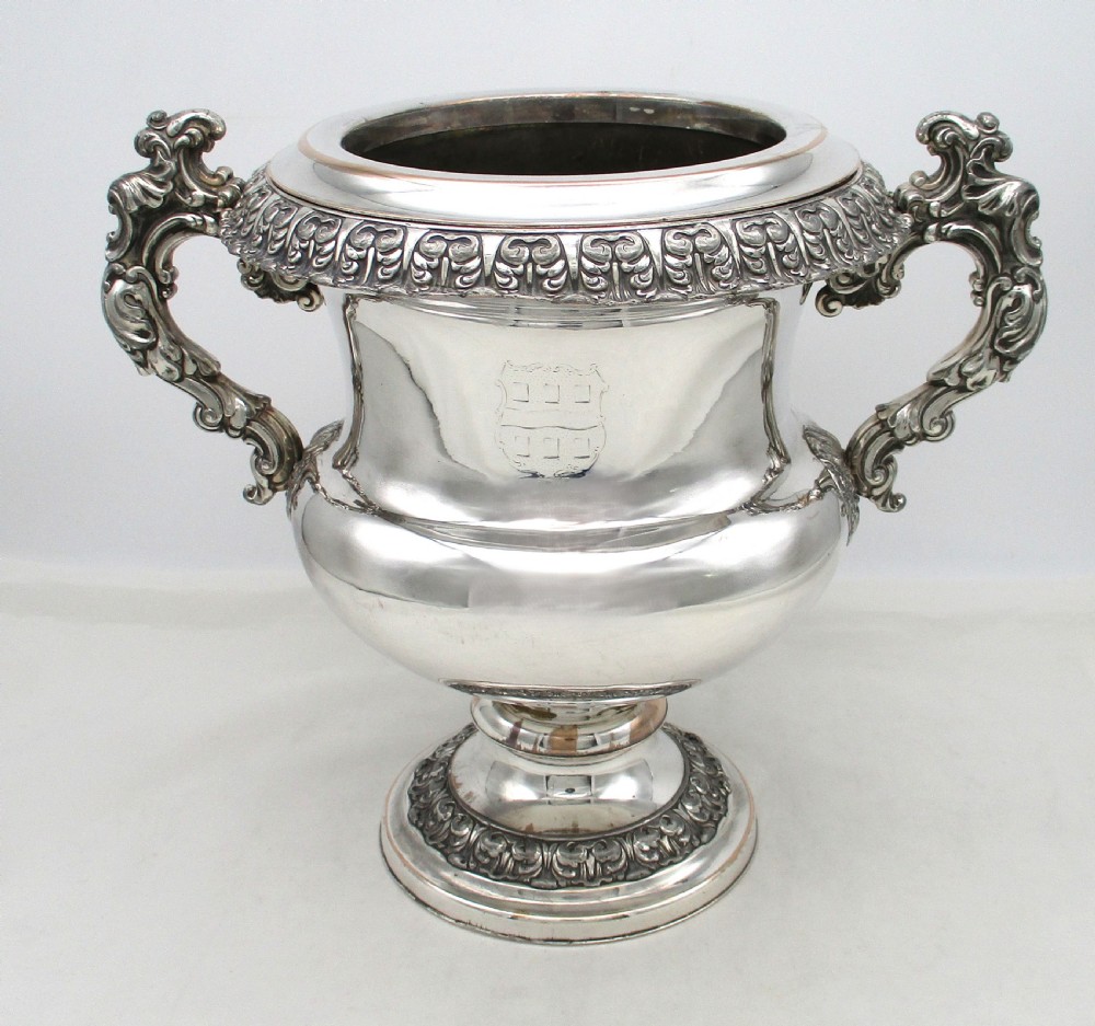 Fine Pair of Old Sheffield Plated Wine Coolers c1820 View VIII