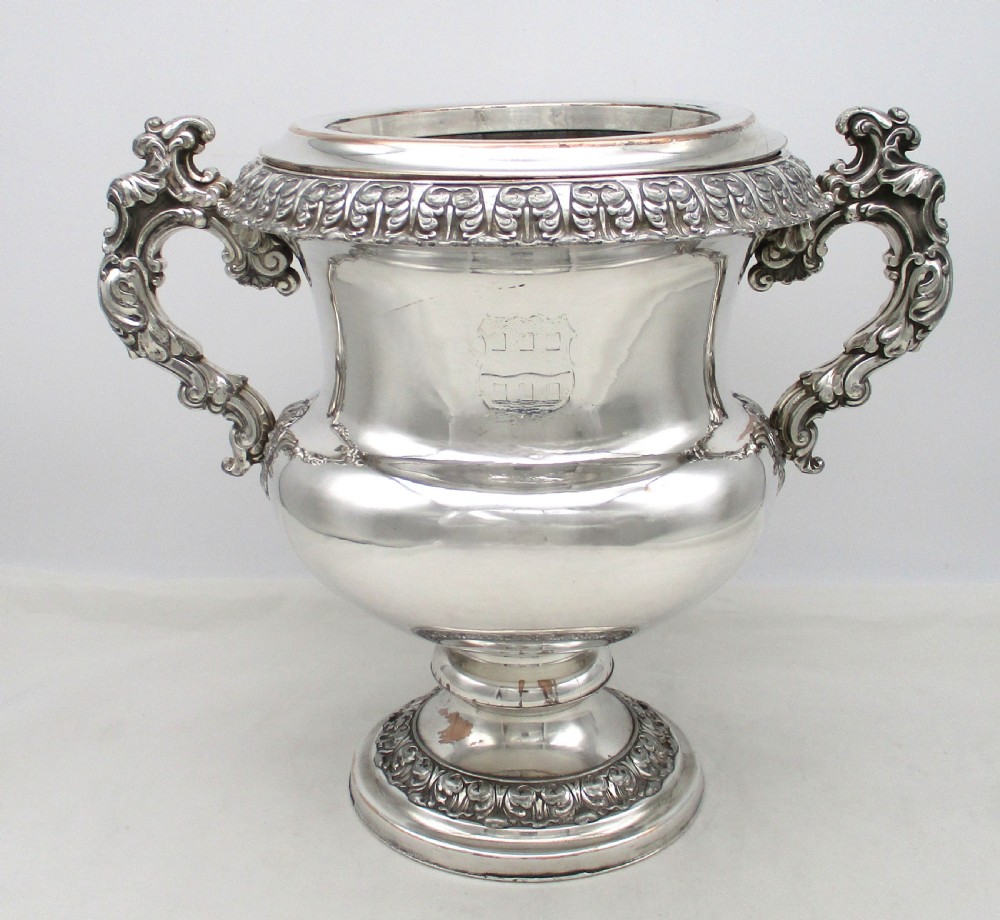 Fine Pair of Old Sheffield Plated Wine Coolers c1820 View XI